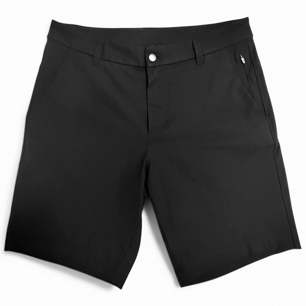 Lululemon ABC Classic-Fit Shorts 9" Warpstreme Men 31 Black Golf Casual